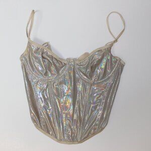 Urban Outfitters Metallic Corset Top
